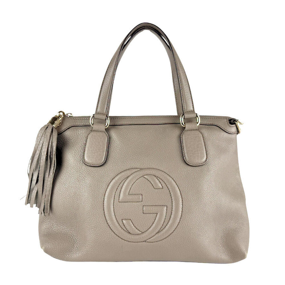 Gucci Soho Leather Handbag Greige